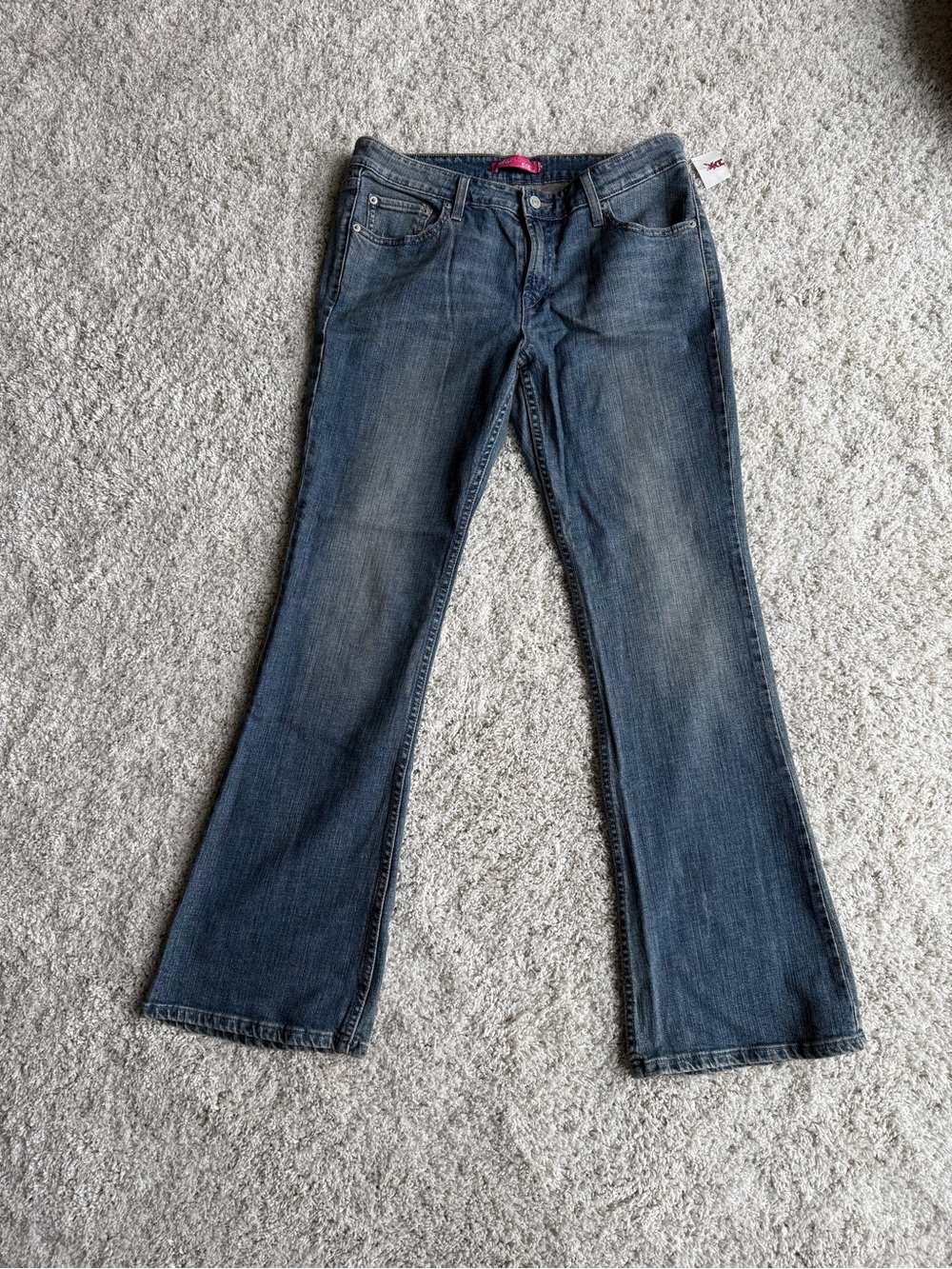 Vintage Y2K Levi's 518 Super Low Bootcut Flare Blue Jeans 3